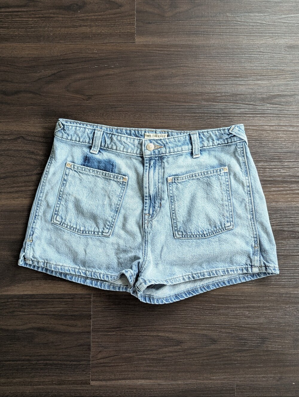 Free People We the free 100% Cotton Jean Denim Shorts 31 Boho Summer Beach